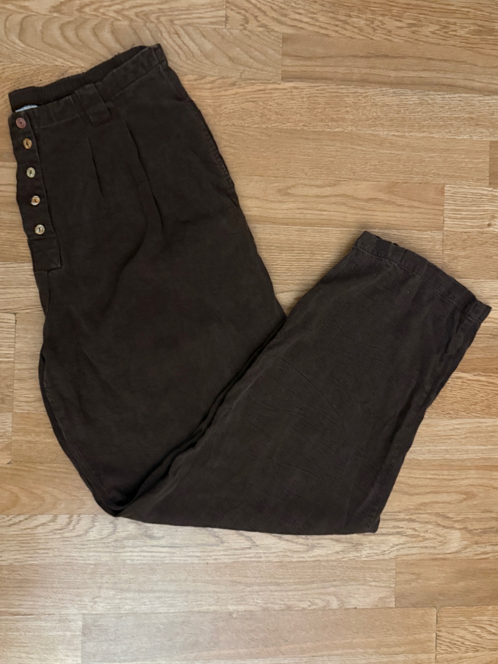 Johnny Was Vintage Brown Pleated Trousers M